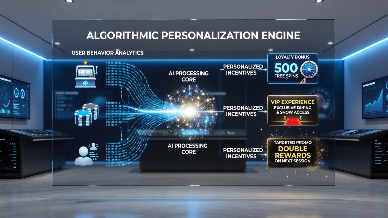 Mobile casino interface illustrating personalized bonus recommendations generated from analytics