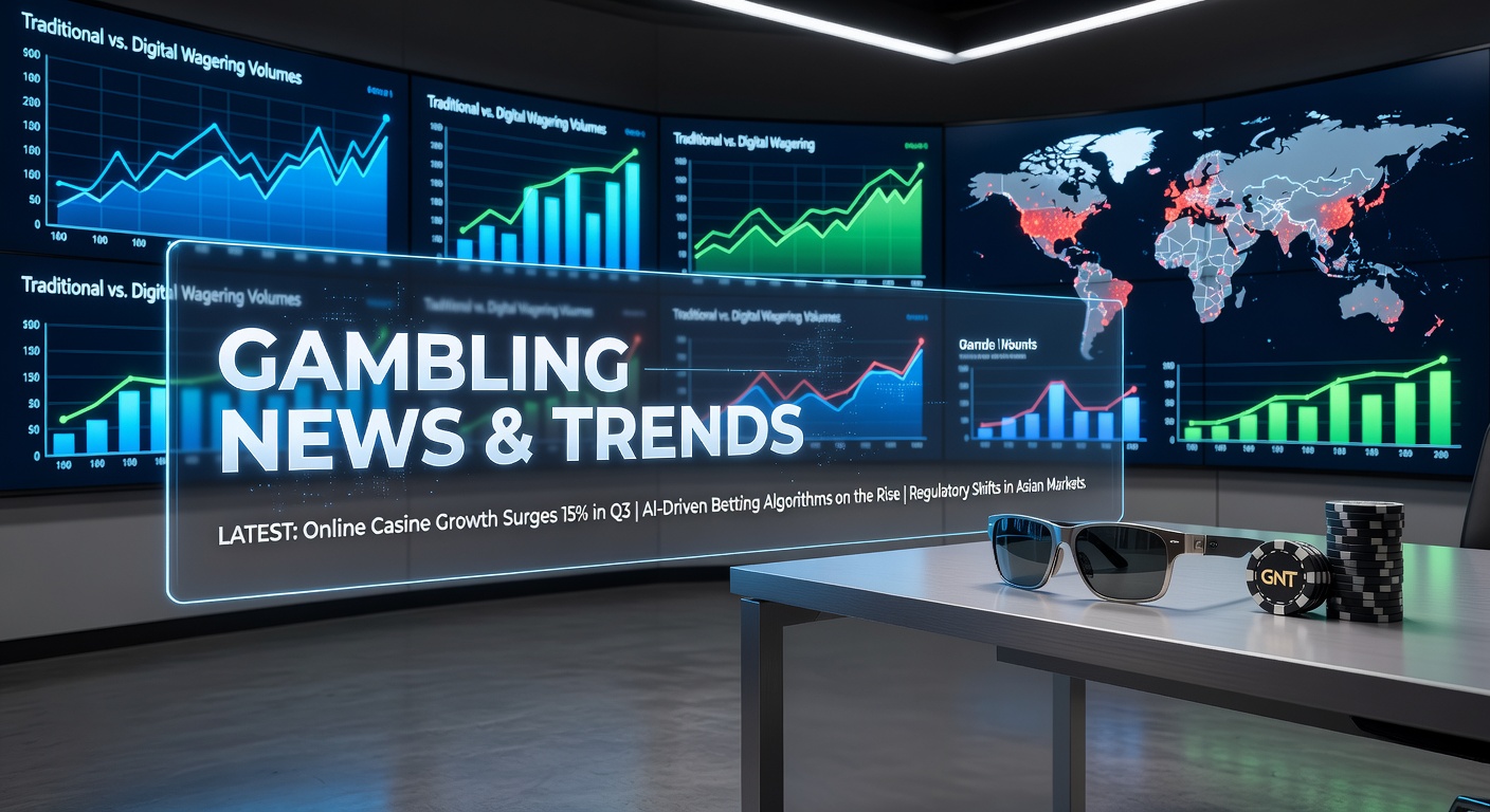 Global online gambling market growth trends visualization
