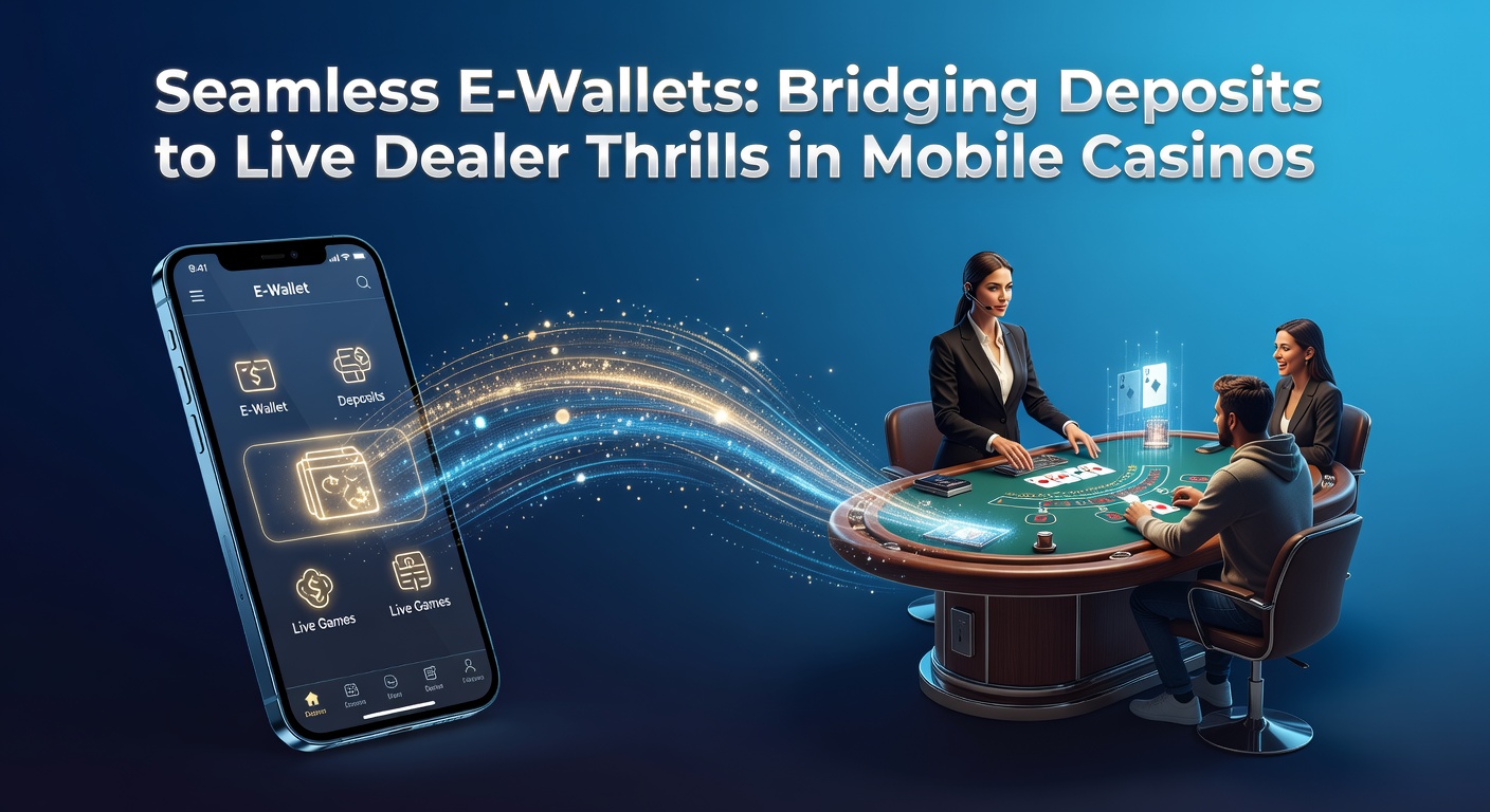 Mobile phone screen displaying a live dealer blackjack table with an e-wallet deposit prompt overlay
